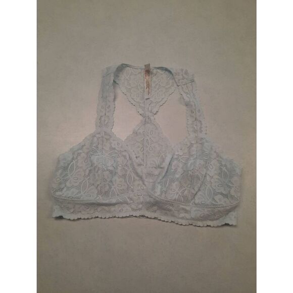 Free People Other - Intimately Free by Free People Size L Light Blue Lace Racerback Bralette Bra